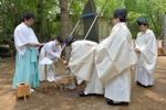 摂社常磐神社御造営に伴う地鎮祭